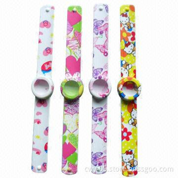 Silicone watch band with pat style